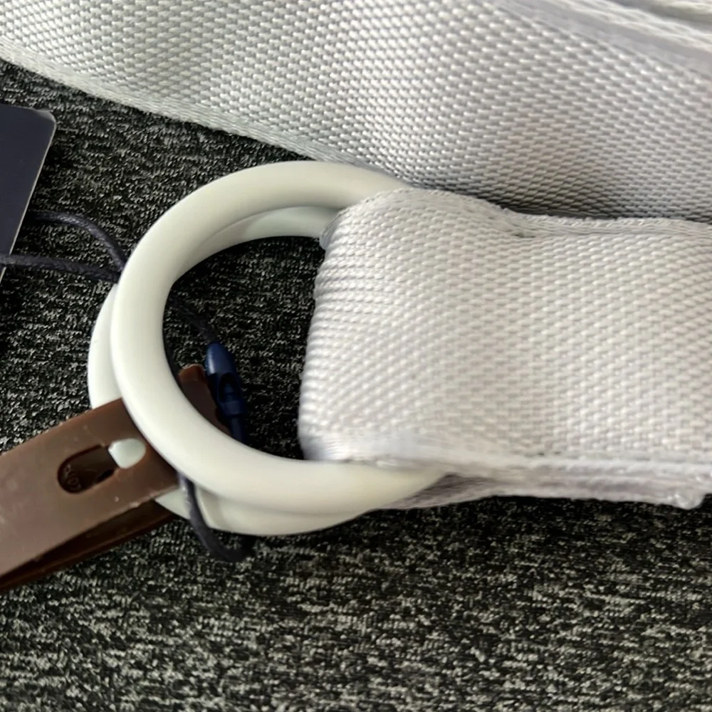 NWT Peter Millar Cronw Crafted Men's Performance O-Ring Belt Light Grey Size XL